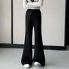 Calça Flare Feminina Primavera e Outono 2026 Nova Casual Girl Estilo Coreano Crianças Médias e Grandes Slim Fit Micro Flare Calça Longa Transfronteiriça Tendência