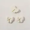 Color macarrón japonés y coreano tamaño pequeño lazo flocado parche de resina DIY tocado accesorios para el cabello pasador material femenino