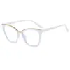 Gafas de Miopía Planas de Espejo Triangulares de Color Vintage Ojo de Gato 2024 Nuevas TR90 Anti-luz Azul Disponibles para Celebridades de Internet