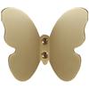 Perchero de latón cepillado dorado con forma de mariposa para baño, perchero estéreo para pared, pasillo, juego de colgante creativo con un solo gancho