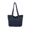 Bolsa Casual de Mezclilla de Moda Bolso Casual de Gran Capacidad Patchwork Moda Bolsos de Mano para el Trabajo Bolsos de Hombro Individuales para el Viaje Diario