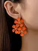 Pendientes Exagerados de Moda Transfronteriza Europea y Americana, Frescos, Retro, Dulces, Florales para Mujer con Clavijas de Flor de Camelia de Estilo Pastoral de Alta Gama