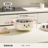 Cesta coladora para cocina casera, Cesta coladora de plástico engrosado multifuncional para lavar verduras con asa, Cubeta coladora de doble capa para lavar verduras