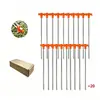 Estacas de Suelo en Forma de T Estacas para Camping al Aire Libre Estacas para Fijar Lona de Camping Estacas de Suelo a Prueba de Viento Juego de Cuerdas de Viento Accesorios de Ferretería