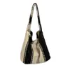 Nova Bolsa de Ombro Plush Retrô Outono e Inverno, Bolsa Tote Preguiçosa, Bolsa de Lã de Grande Capacidade para Axila, Bolsa de Compras