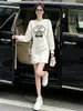 Vestido casual 2026 nuevo modelo para mujer, estilo primavera y otoño, elegante, adelgazante, de alta gama, moda europea, vestido tipo sudadera estiloso
