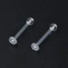 Aretes rectos de 1.2 mm de diámetro, para agujero de oreja, transparentes invisibles, aguja anti-bloqueo, lóbulos de oreja, no se caen fácilmente, clavos para cartílago de oreja de estudiante
