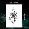 Pegatinas de tatuaje de telaraña, fórmula de jugo de hierbas, larga duración, impermeables, diseño oscuro, feroz e imponente, adecuadas para hombres y mujeres, para brazos y piernas