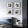 Fotografía en blanco y negro pintura decorativa sala de estar comedor comedor retro combinación Jiugongge pintura colgante nicho arte mural