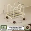 Estante de acero al carbono para tapas de ollas y tablas de cortar estilo vintage, soporte para tablas de cortar de cocina, base para guardar espátulas y cucharas, escurridor vertical