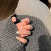 Item Quente de Celebridade da Internet do Verão de 2026: Unhas Postiças Manicure Francesa Festa das Frutas, Manicure Oval Curta de Alto Padrão, Atacado da Fonte