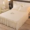 Faldón de cama de algodón puro, una sola pieza, 100% algodón, diseñado para cubrir imperfecciones, estilo nuevo 2026 colcha, cubrepolvo con faldón, sábana y cubrecama