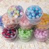 Cuentas redondas de jade de 10 mm con sensación clara y tenue, estilo chino, de vidrio esmaltado de colores, para pulsera, collar y oreja, joyería hecha a mano