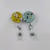 Clip Retráctil Plano de Fácil Extracción, Clip de Cocodrilo Giratorio para Tarjetas de Identificación, Clip Portátil de Fácil Extracción