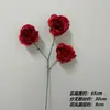 Decoração de flor artificial tom avermelhado em haste única, bola de flor para corredor de flor de seda, material para arranjo de flor de mesa para restaurante e casamentos ao ar livre