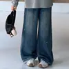 Conjunto Casual de Top Versátil de Manga Larga y Pantalones Vaqueros para Niñas, Estilo Coreano, Nuevo para Primavera y Otoño 2026, para Niños Mayores