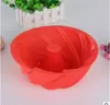 Forma de bolo de silicone em espiral ciclone tamanho pequeno forma de bolo em espiral oca forma de silicone de grau alimentício