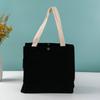 Bolsa de Lona Logotipo a Color Publicidad Compras Color Portátil Costuras Bolsa de Lona Engrosada Gran Capacidad Tote Bag