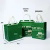 Saco de Embalagem Descartável para Levar Catering Sobremesa Chá de Leite Comercial Logotipo Personalizado Embalagem Espessada Bolsa de Mão Não Tecida