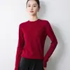 Suéter de punto fino de una sola pieza, redondo y plano, para mujer, holgado y estilizado, top de punto gris para otoño e invierno