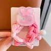Elásticos de Cabelo Kuromi para Crianças, Elásticos de Borracha de Alta Elasticidade para Meninas, Acessórios de Cabelo Fofos para Bebês