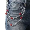 Cadena de pantalones hip hop de moda transfronteriza de comercio exterior cadena corporal de estrella de diamante de alta calidad bola de diamante cadena de cintura cadena de amistad para hombres y mujeres