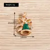 Óleo gota Floco de neve de Natal Cana de açúcar presente Strass Árvore de Natal diy Enfeites feitos à mão Pingentes Charms Acessórios de liga