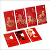 2026 Ano do Cavalo Envelopes Vermelhos Personalizados com Logo Impresso Pacote Vermelho Envelopes Vermelhos de Casamento Bolsas Envelopes Vermelhos de Ano Novo Chinês Personalizados