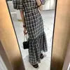 Estilo Chic Coreano 2026 Verano Nuevo Versión Coreana Vestido Sexy de Sirena con Cuello Cuadrado y Mangas Abullonadas