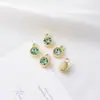 Chapado con Tachuelas de Diamante Piedra de Estrella Colorida Piedra de la Suerte Joyería de Piedra de Nacimiento Accesorios Colgante de Collar DIY Pendientes