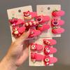 Headwear Morango Urso Hairpin Crianças Bangs Quebrado Hairpin Headwear Menina Internet Celebridade Baby's Headwear Acessórios de Cabelo Atacado Feminino