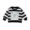 Sudadera Infantil 2026 Bugatang Otoño Nueva Sudadera con Parche de Dibujos Animados para Niños y Niñas, Suéter Rayado para Bebé Tendencia