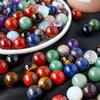 Adornos de bolas de cristal rosa púrpura natural, muestra de mineral de piedra semipreciosa de ágata de cristal, accesorios de cuentas sueltas de bolas sin agujeros para bricolaje