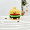 Llavero creativo de hamburguesa y papas fritas, colgante de muñeco, llavero tridimensional de hamburguesa, colgante de muñeco para refrigerador