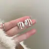 Pendientes Geométricos de Perlas Nuevos y Elegantes de Dongdaemun, Corea del Sur, para Mujer, Estilo Ins Cool, Pendientes de Nicho, Aguja de Plata, Retro