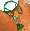Collar Ruyi Verde Retro Estilo Chino, Lujoso y Versátil, Cadena para Suéter de Gama Alta, Accesorio de Colgante Popular Sencillo y Moderno