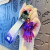 Llavero de astronauta oso electrochapado original para coche, colgante de muñeca lindo genial para pareja, mochila, regalo pequeño al por mayor