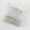 Pincel de sombra multiuso, pincel de cílios com cabo de cristal, pincel de maquiagem espiral, aplicador de esponja de látex com duas pontas, ferramenta de beleza portátil