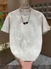 Camiseta de Manga Corta para Hombre con Tie-Dye Transfronterizo, Estilo Nuevo, Transpirable y Sencilla, Top Casual