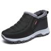 Nuevas Botas de Nieve de Invierno con Forro de Felpa y Zapatos Gruesos para Papás de Mediana Edad y Ancianos, Botines, Cálidos Zapatos de Algodón Grandes de Estilo Pekín Antiguo para Hombre