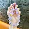 Creativa cadena para celular de niña con cuentas, llavero, joyería exquisita, colgante para bolso de novia, pulsera, pequeño regalo por lote
