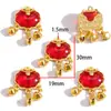 Estilo Chinês Festivo Fechadura Ruyi com Incrustação de Jade Sintético Bolsa da Sorte Amendoim Pingente Pulseira DIY Chaveiro Amendoim W672