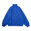 Chaquetas Deportivas Reflectantes de Color Puro de Marca de Moda Otoño e Invierno Estilo Hong Kong para Hombres y Mujeres Chaquetas Holgadas Chaquetas Versátiles para Parejas