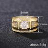 Cao Shi eBay venta caliente anillo de bodas europeo y americano lujo anillo de compromiso cuadrado comercio exterior transfronterizo venta caliente anillo