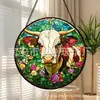 Pingente colorido de vaca de jardim de vidro transfronteiriço, decoração de casa em vidro, decoração de janela, apanhador de sol para jardim