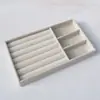 *Caja de joyería forro esponja almohadilla caja de pendientes joya de mano caja de almacenamiento de joyas interior de cajón rejilla de terciopelo
