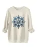 Amazon eBay loja independente moda casual feminina moletom de pelúcia grosso azul floco de neve com lantejoulas para e-commerce transfronteiriço