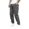 Pantalones de trabajo cruzados nuevos 2025, pantalones largos casuales para estación independiente transfronteriza Amazon, con cordón y múltiples bolsillos