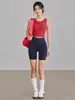 Sujetador deportivo de tirantes cruzados a prueba de impactos para tallas grandes para mujer, conjunto de sujetador de fitness de una pieza con bloques de color para verano