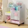 Cesta de Almacenamiento para Esterillas de Yoga con Ruedas, Estante de Almacenamiento para Equipo de Fitness, Estante de Almacenamiento Doméstico para Espuma de Sándwich, Bádminton y Eje de Espuma